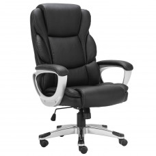 Кресло офисное BRABIX PREMIUM "Rest EX-555", пружинный блок, экокожа, черное, 531938