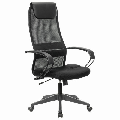 Изображение: Кресло офисное BRABIX PREMIUM "Stalker EX-608 PL", ткань-сетка/кожзам, черное, 532090
