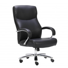 Кресло офисное BRABIX PREMIUM "Total HD-006", НАГРУЗКА до 180 кг, экокожа, хром, черное, 531933