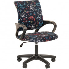 Кресло CHAIRMAN KIDS 103 LT чёрный пластик, велюр, GAME