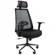 Кресло CHAIRMAN 535 BLACK, ткань/сетка, чёрный