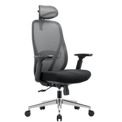 Изображение: Кресло CHAIRMAN 585 хром, ткань/сетка, чёрный