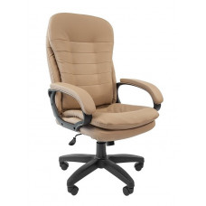 Кресло CHAIRMAN 795LT чёрный пластик, экокожа, бежевый