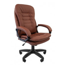 Кресло CHAIRMAN 795LT чёрный пластик, экокожа, коричневый