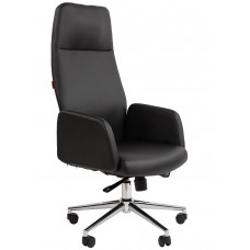 Кресло CHAIRMAN 929 хром, экокожа, чёрный