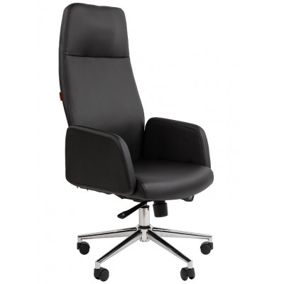 Изображение: Кресло руководителя CHAIRMAN 929 хром, экокожа, чёрный