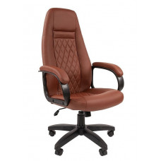 Кресло CHAIRMAN 950LT чёрный пластик, экокожа, коричневый