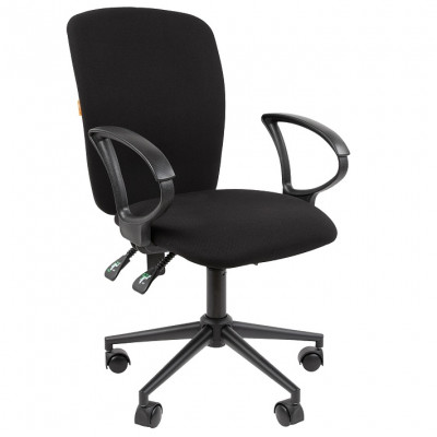 Изображение: Офисное кресло CHAIRMAN 9801 BLACK металлическая крестовина, ткань, черный