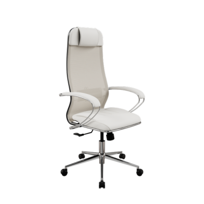 Кресло МЕТТА ErgoLife Set 5/подл.131/осн.Synchro 052 (Молочный 47C.16.1.403)