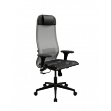 Кресло МЕТТА ErgoLife Set 4/подл.200/осн.Synchro 002 (Серый-Черный 55D.D.1.3A3)