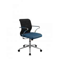 Кресло МЕТТА Sit 8 M4-9K - X2+Bahama /Uh00/Wh12/K15cF(M09.B23.G18.W01) (Черный-Синий)