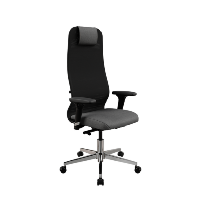 Изображение: Кресло МЕТТА SynchroSit 8 B1-9D - X2+Bahama /Uh00/Wh12/D02P(M24.B22.G18.W02) (Черный-Тем.серый)