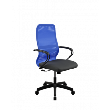 Кресло МЕТТА Sit 8 B2-8K - X1+UMF(X1) /Uh00/Wh00/K3bL(M09.B02.G15.W01) (Синий-Черный)