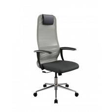 Кресло МЕТТА Sit 8 B1-8U - X1+UMF(X1) /Uh00/Wh00/U0mL-b(M09.B23.G18.W01) (Св.серый-Черный)