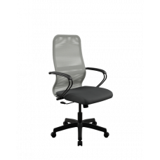 Кресло МЕТТА Sit 8 B2-8K - X1+UMF(X1) /Uh00/Wh00/K3bL(M09.B02.G15.W01) (Св.серый-Черный)
