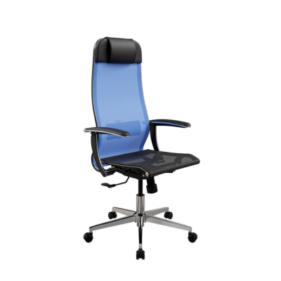 Кресло МЕТТА ErgoLife Set 4/подл.158/осн.Synchro 004 (Васильковый-Черный 55B.4.1.3E3)