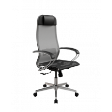 Кресло МЕТТА ErgoLife Set 4/подл.131/осн.Synchro 004 (Серый-Черный 55D.16.1.3E3)