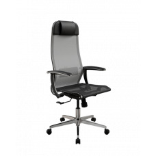 Кресло МЕТТА ErgoLife Set 4/подл.158/осн.Synchro 004 (Серый-Черный 55D.4.1.3E3)