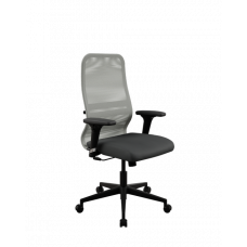 Кресло МЕТТА Sit 8 B2-8D - X1+UMF(X1) /Uh00/Wh00/D02P(M09.B11.G19.W02) (Св.серый-Черный)