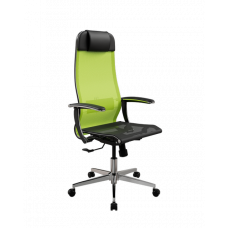 Кресло МЕТТА ErgoLife Set 4/подл.158/осн.Synchro 004 (Лайм-Черный 55C.4.1.3E3)