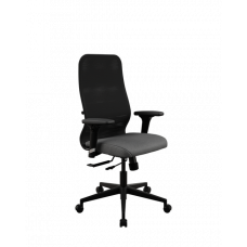 Кресло МЕТТА SynchroSit 8 B2-9D - X2+Bahama /Uh00/Wh12/D02P(M18.B11.G19.W02) (Черный-Тем.серый)