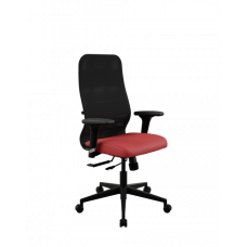 Кресло МЕТТА SynchroSit 8 B2-9D - X2+Bahama /Uh00/Wh12/D02P(M18.B11.G19.W02) (Черный-Красный)