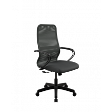 Кресло МЕТТА Sit 8 B2-8K - X1+UMF(X1) /Uh00/Wh00/K3bL(M09.B02.G15.W01) (Тем.серый-Черный)
