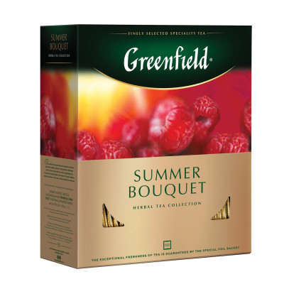 Изображение: Чай GREENFIELD "Summer Bouquet" фруктовый, 100 пакетиков в конвертах по 2 г, 0878-09