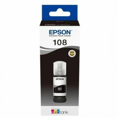 Изображение: Чернила EPSON 108 (C13T09C14A) для СНПЧ EPSON L8050 /L8100 /L18050, черные, ОРИГИНАЛЬНЫЕ