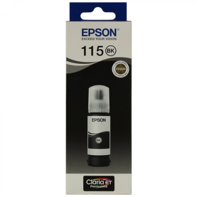 Чернила EPSON 115 (C13T07C14A) для СНПЧ L8160/L8180, черные пигментные, объем 70 мл, ОРИГИНАЛЬНЫЕ Чернила EPSON 115 (C13T07C14A) для СНПЧ L8160/L8180, черные пигментные, объем 70 мл, ОРИГИНАЛЬНЫЕ