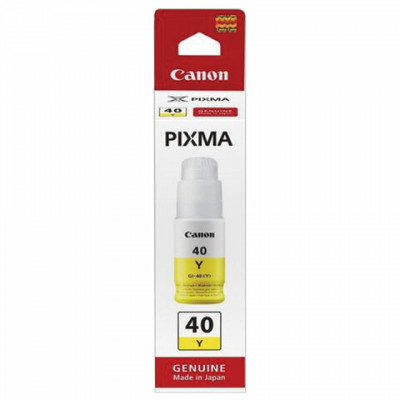 Изображение: Чернила CANON (GI-40Y) для СНПЧ Pixma G5040/G6040, желтые, ресурс 7700 страниц, оригинальные, 3402C001