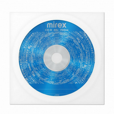 Изображение: Диск CD-R MIREX, 700 Мб, 48x, бумажный конверт, 1 штука, UL120051A8C