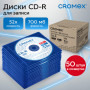 Диск CD-R CROMEX (КРОМЕКС), 700 Mb, 52x, в конверте с перфорацией, КОМПЛЕКТ 50 шт., 514306