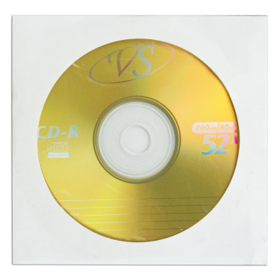 Изображение: Диск CD-R VS, 700 Mb, 52х, бумажный конверт (1 штука)