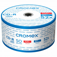 Диск CD-R CROMEX (КРОМЕКС), 700 Mb, 52x, Bulk (термоусадка без шпиля), КОМПЛЕКТ 50 шт., 513773