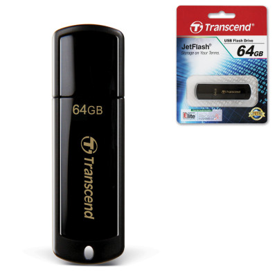 Изображение: Флеш-диск 64 GB, TRANSCEND Jet Flash 350, USB 2.0, черный, TS64GJF350