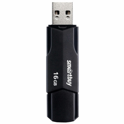 Изображение: Флеш-диск 16 GB SMARTBUY Clue USB 2.0, черный, SB16GBCLU-K
