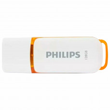 Флеш-диск 128 GB PHILIPS SNOW, разъем USB 2.0, желтый, FM12FD70B/97