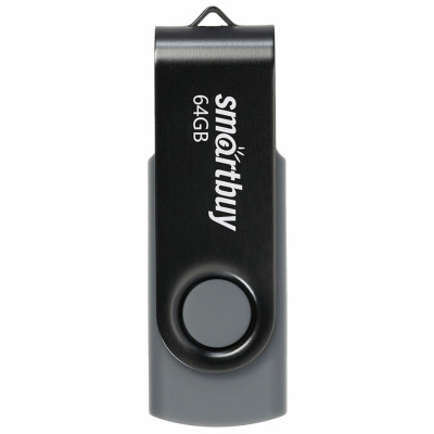 Изображение: Флеш-диск 64 GB SMARTBUY Twist USB 2.0, черный, SB064GB2TWK