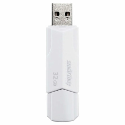 Изображение: Флеш-диск 32 GB SMARTBUY Clue, USB 2.0, белый, SB32GBCLU-W
