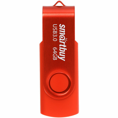 Изображение: Флеш-диск 64 GB SMARTBUY Twist USB 3.0, красный, SB064GB3TWR