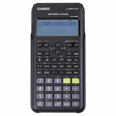 Изображение: Калькулятор инженерный CASIO FX-82ESPLUS-2-WETD (162х80 мм), 252 функции, батарея, сертифицирован для ЕГЭ, FX-82ESPLUS-2-S
