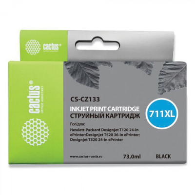 Изображение: Картридж струйный CACTUS (CS-CZ133) для плоттеров HP DesignJet T120/T520, черный