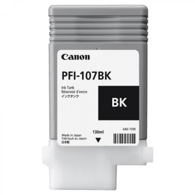 Изображение: Картридж струйный CANON (PFI-107BK) PF680/685/780/785, черный, оригинальный, 130 мл, 6705B001