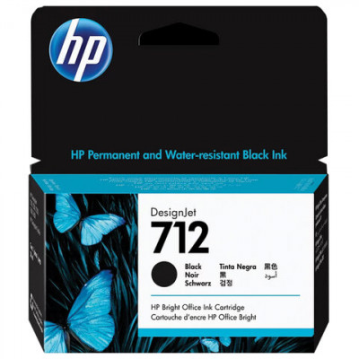 Изображение: Картридж струйный для плоттера HP (3ED70A) DesignJet T230/T250/T630/T650, №712, черный, оригинальный