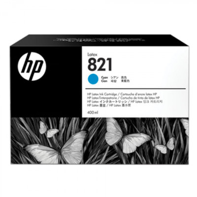 Изображение: Картридж струйный HP (G0Y86A) Latex 110 Printer, №821, цвет голубой, оригинальный, объем 400 мл.