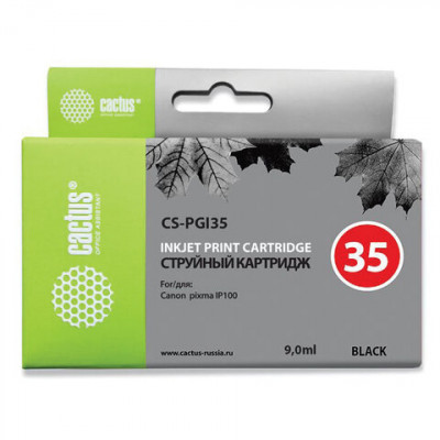Изображение: Картридж струйный CACTUS (CS-PGI35) для CANON PIXMA ip100, черный