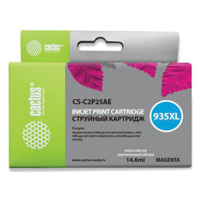 Изображение: Картридж струйный CACTUS (CS-C2P25AE) для HP Officejet Pro 6830/6230, пурпурный
