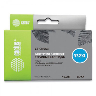 Изображение: Картридж струйный CACTUS (CS-CN053) для HP OfficeJet 6100/6600/6700, черный