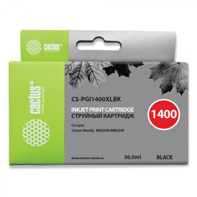 Изображение: Картридж струйный CACTUS (CS-PGI1400XLBK) для CANON МВ2040/МВ2340, черный